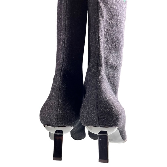 Bruno Magli Wool and Leather Embroidered Boots Size 8 Made in Italy - Picture 5 of 17